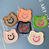 Big acrylic cartoon children's hair rope, hairgrip, with little bears, wholesale