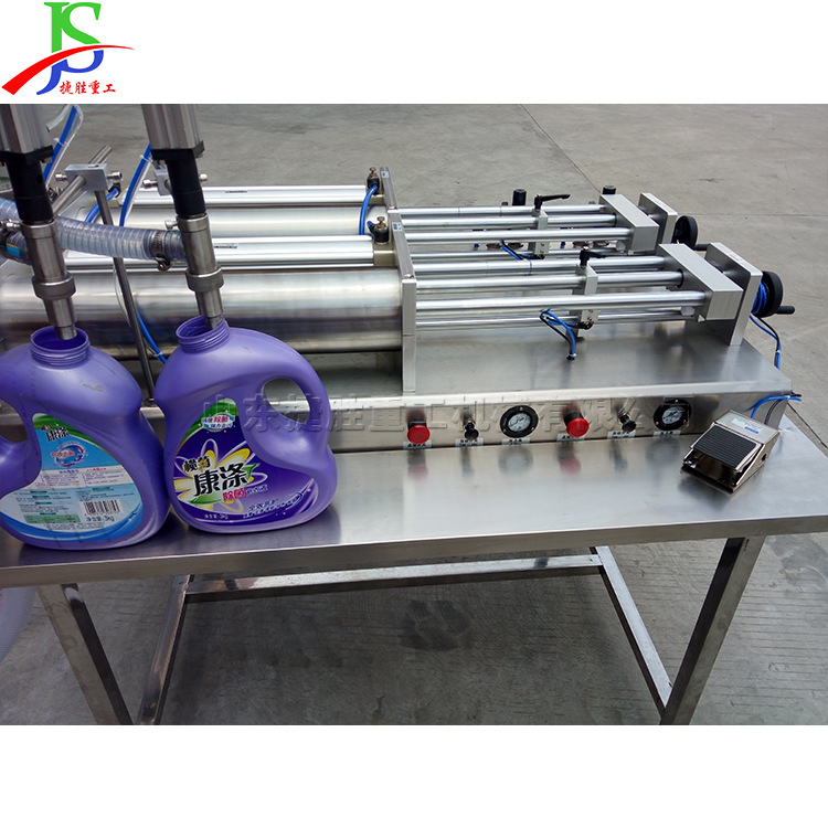 Máquina de llenado de doble cabeza para salsa de alimentos, equipo de llenado de botellas de cosméticos, máquina de llenado de pasta líquida de doble cabeza