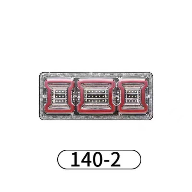 Led Rear Tail Light Assembly for Light Trucks, Sequential Turn Signal, High-Brightness Turn Signal, Reverse Light, Brake Light, Anti-Rear Collision