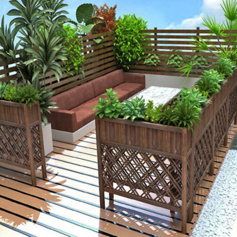 Открытый сетка цветок антикоррозийная деревянная цветочная стойка горячий горшок кафе ресторан отель перегородка забор решетки карты Пэн Руи