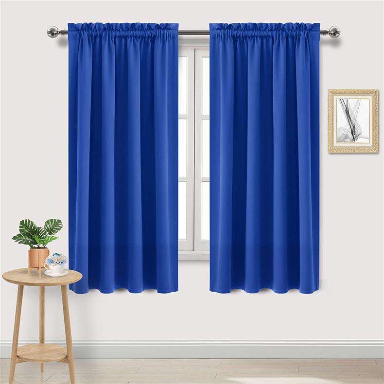 high light shielding heat insulating energy saving bedroom kitchen blocking curtains Nordic solid color black silk blackout curtains_voghion.com