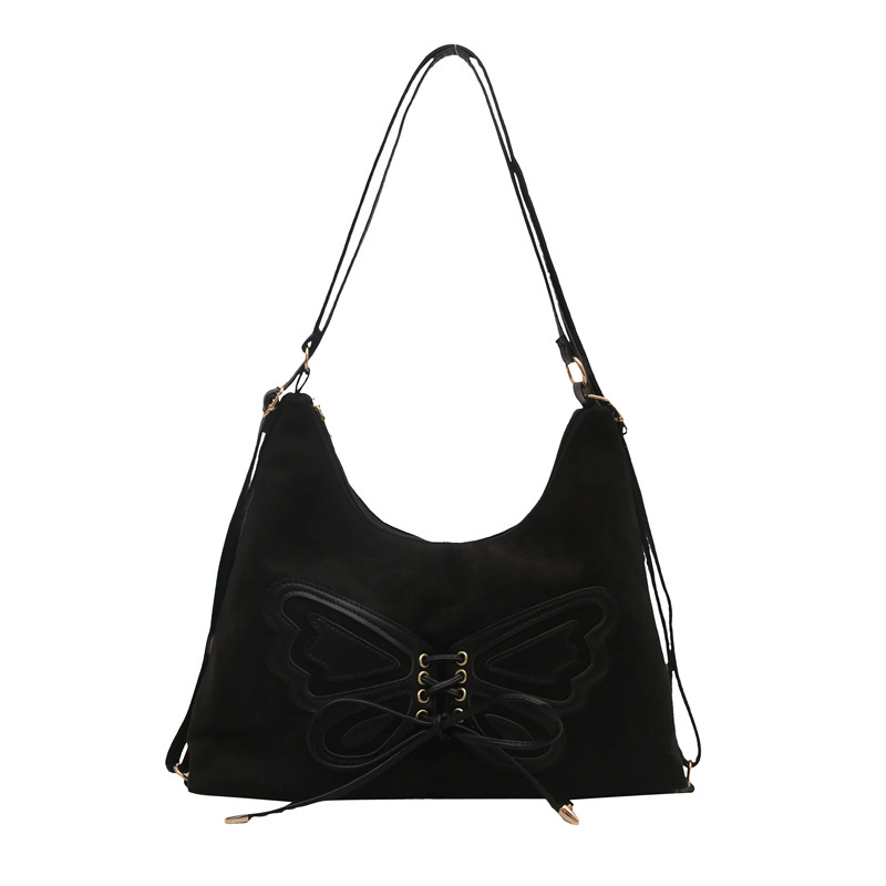 Bolsa de viaje retro ocio de otoño y invierno de 2024 nueva bolsa de hombro mariposa axillar multicapacidad de mochila