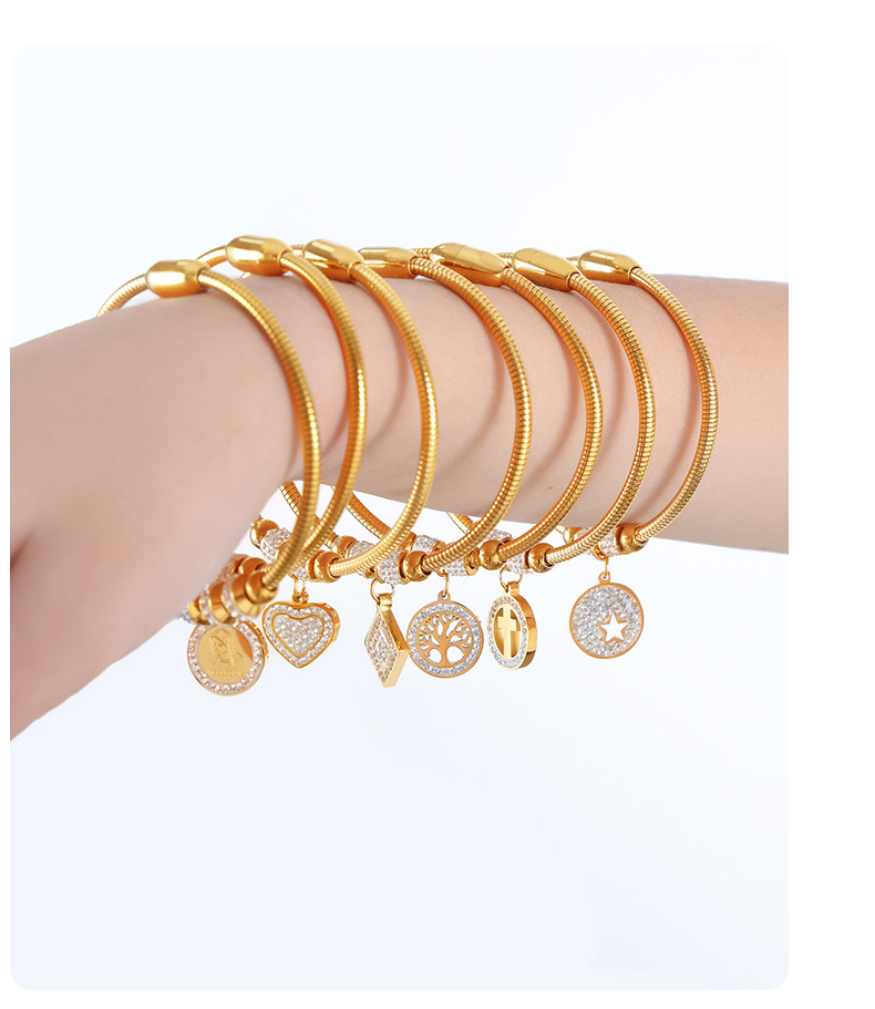 Pendant Bracelet Set Magnetic Attraction Titanium Steel Bangles_voghion.com