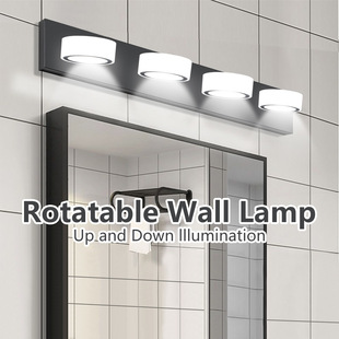 Amazon's Best-Selling Led Round Mirror Headlight American Standard Vanity Mirror Indoor Wall Lamp Overseas Warehouse One-Piece Delivery Wholesale
