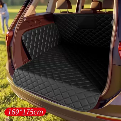 Car Pet Mat, Trunk Mat, Trunk Mat - black-edging-169175cm
