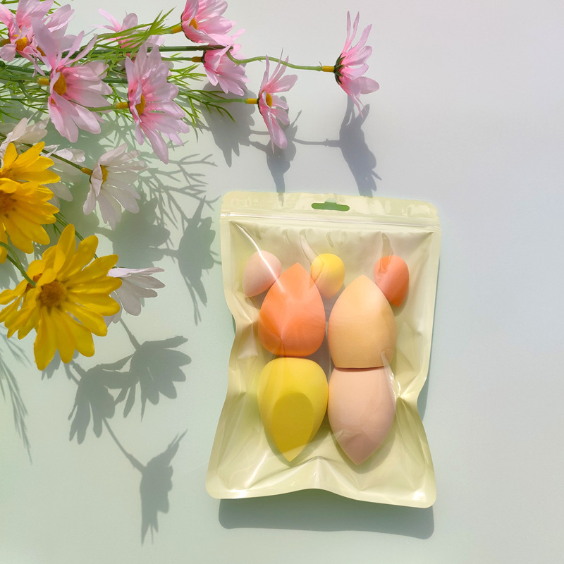 Explosiones transfronterizas 11 piezas 7 piezas de huevos de belleza flocado polvo combinado bolsas de color no comer polvo, huevos de belleza húmedos y secos image 14