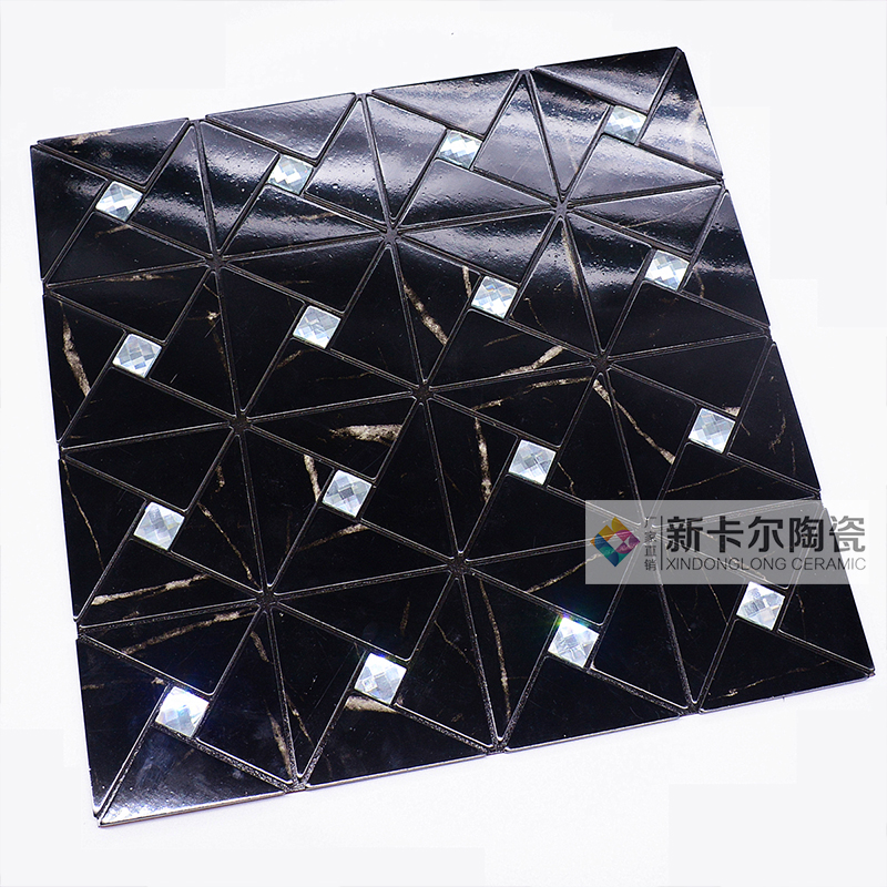 흑백 뿌리 풍차 + 실버 다이아몬드 [특징] - 접착식 뒷면 제공