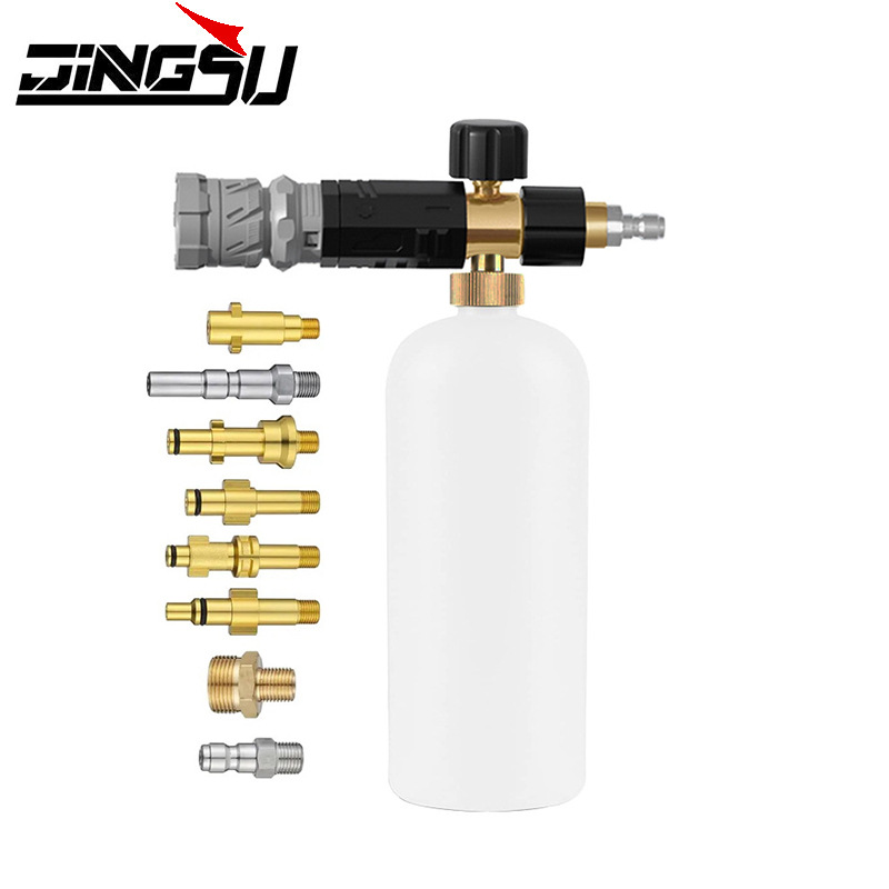 亚马逊 高压清洗机高压水枪洗车机泡沫壶1/4快插公头台州PA壶喷壶