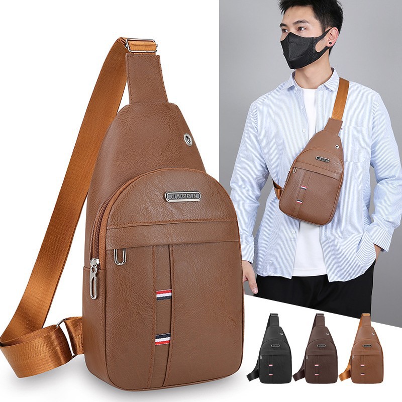 Trendy Single Shoulder Chest Bag Fashion Versatile Chest Bag Casual Earphone Crossbody Bag Men's Trendy Business Chest Bag Wholesale