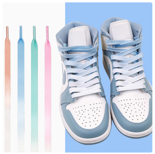 Baohui Adapts to Aj1 Air Force One Af1 Men's White Green Orange Mint Green Orange Gradient White Shoes Laces for Women