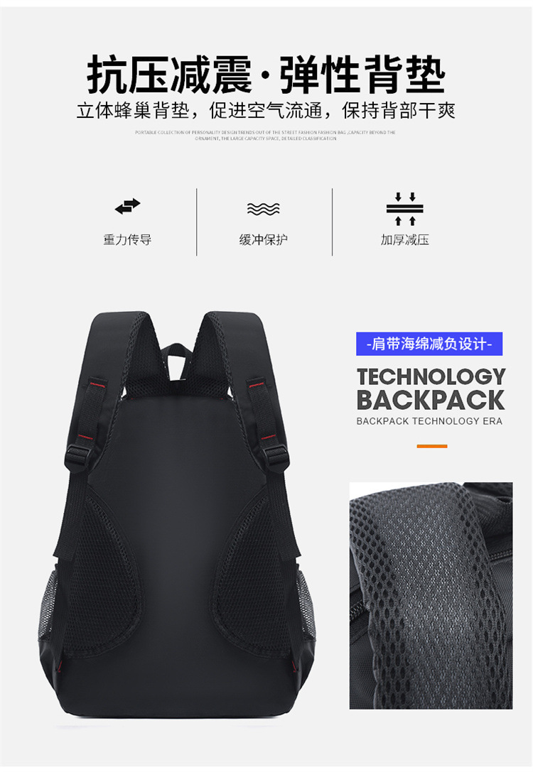 Men's high-end backpack, business computer bag, outdoor hiking bag, schoolbag, large-capacity USB computer bag undefined
