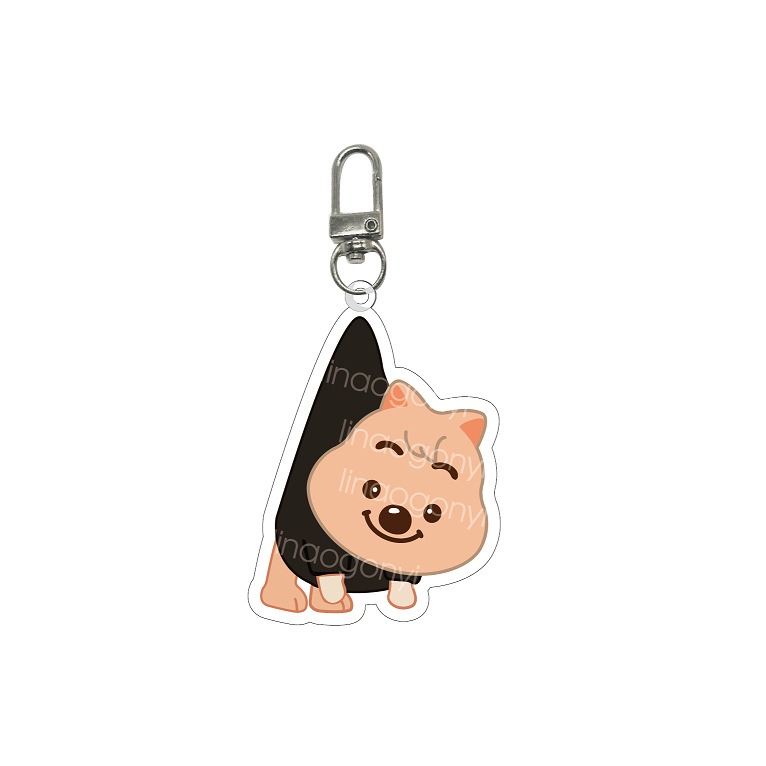 StrayKids nuevo SKZOO niños vagabundos de dibujos animados llavero acrílico colgante alrededor de estrellas