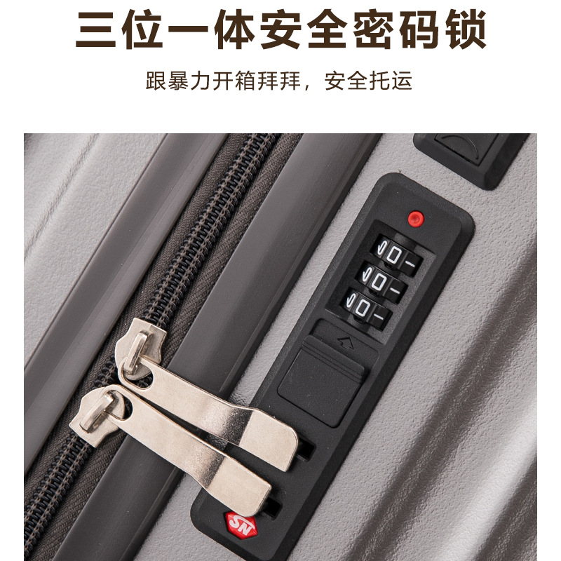 Multifuncional explosión de fuego maleta silenciosa rueda universal de 22 pulgadas caja de cifrado caja de palanca de tracción fuerte