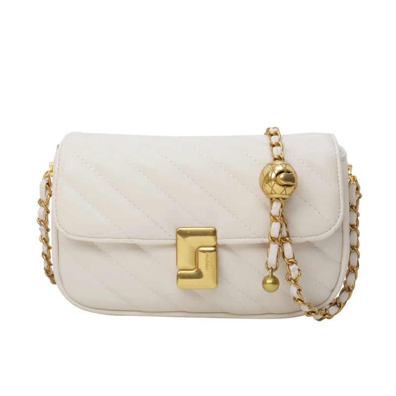 Borsa a tracolla piccola da donna, elegante e versatile, con catena di diamanti, modello 2025, di lusso, di nicchia e di alta gamma._voghion.com