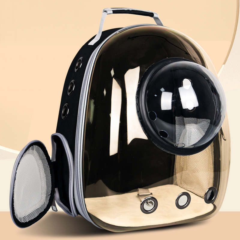 -재고 있음 및 빠른 배송 - 업그레이드된 측면 개방형 대용량 우주 캡슐 - 투명 차 블랙(갈색 회피)