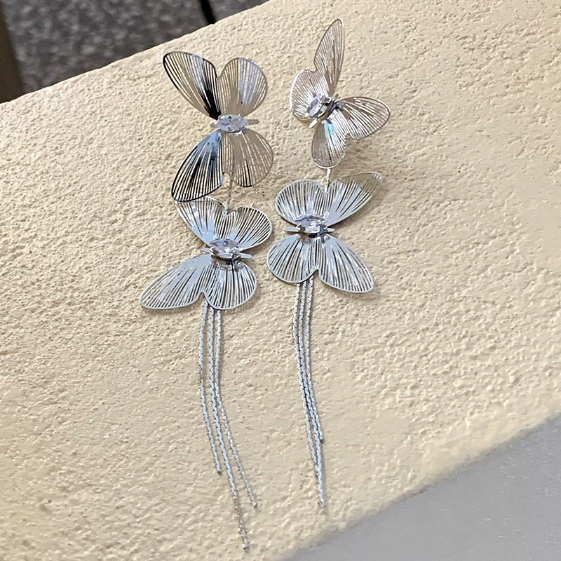 Серебряная игла из жемчуга, стильные универсальные серьги, образец серебро 925, простой и элегантный дизайн, оптом