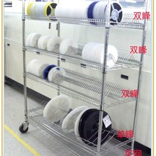 smt料盘架深圳广州电子厂车间防静电物料架三层双扶手推车带轮