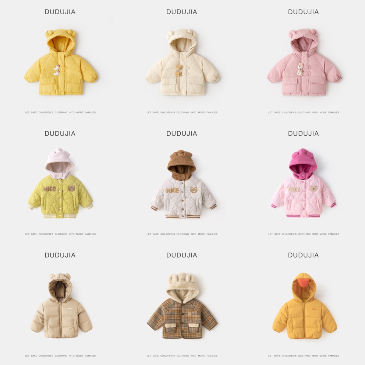 [cotton-padded clothes collection] dudu children‘s winter cotton-padded clothes baby boys‘ and girls‘ coat infant children‘s wear tide