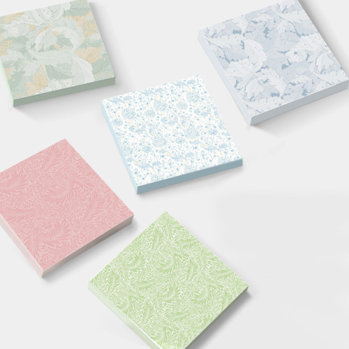 墨染古韵莫里斯便签本文艺风复古纹理插画背景图案手账打底装饰