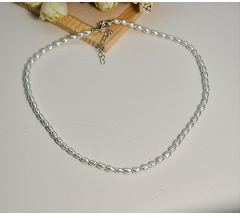 Vintage Handmade Beaded Pearl Necklace Simple Clavicle Chain Jewelry Wholesale