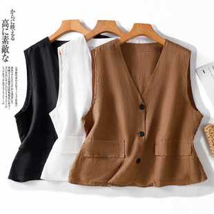 Real Shot of 2025 New Summer Women's Vests, Loose Sleeveless, Slimming Look Women's Tops and Vests for Women