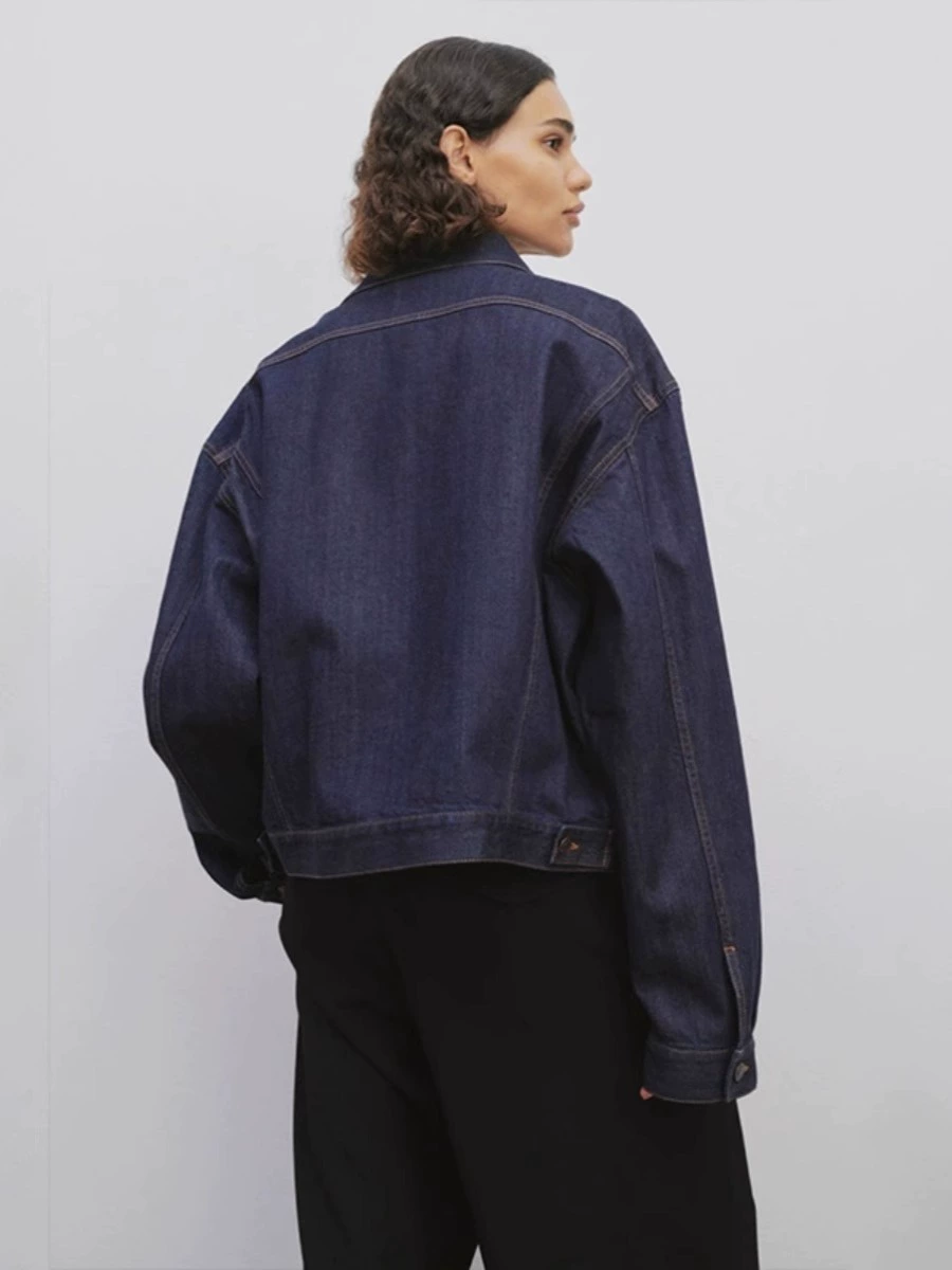 Весенне-осенняя классическая джинсовая куртка цвета denim, рубашка, (Physicals), 2025 год