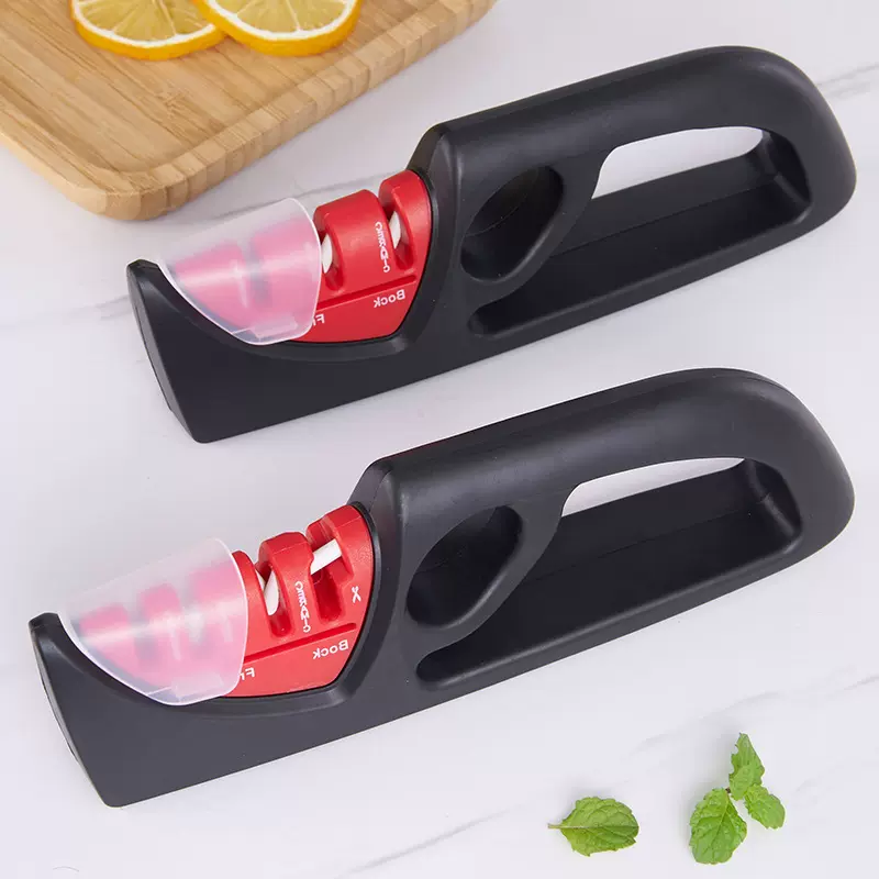 手持磨刀器厨房四段式打磨工具家用快速磨刀器多功能磨刀石批发