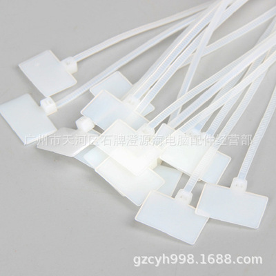 nylon Cables label Signage Network cable label Ligature Plastic cord tape Bundled with Self locking Cable Ties