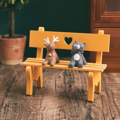 ZAKKA groceries mini wooden ornaments chair shooting background wooden props mini small furniture