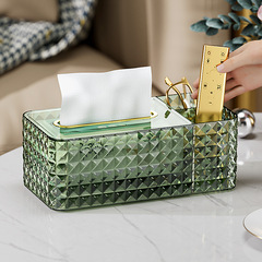 Diamond tissue box living room luxury household coffee table Nordic creative napkin holder hotel remote control storage box
