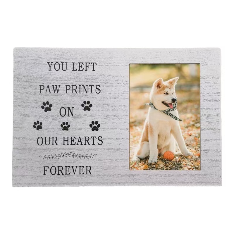 Venta caliente transfronteriza marco de fotos de madera colgante marco de fotos de mascotas de madera decoración perro conmemorativo