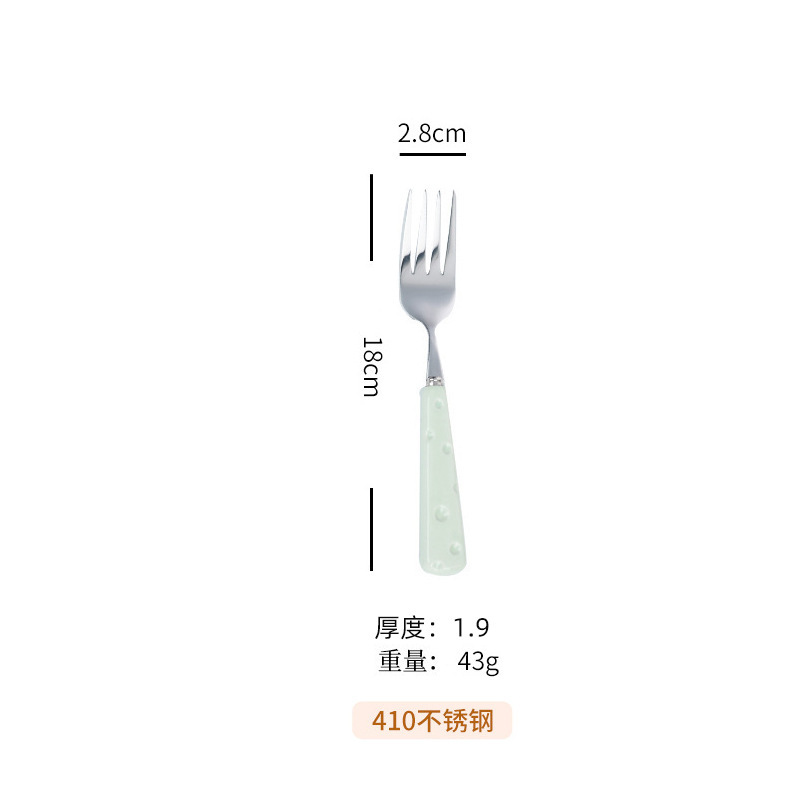 304ステンレスナイフフォークスプーン4点セット高颜値チーズ柄洋食食器家庭用ステーキナイフフォークデザートスプーン|undefined