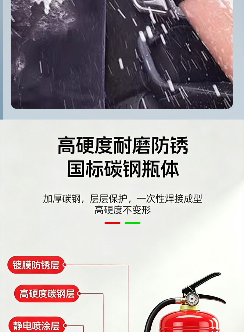 2026 model low-temperature 3-liter water-based fire extinguisher for car and home use, anti-freeze at minus 30 degrees, 2L/6L portable fire extinguisher