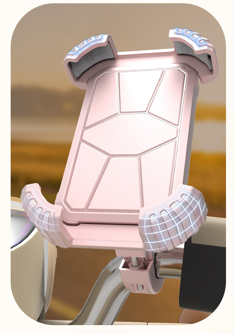 Electric Vehicle Mobile Phone Holder, Battery-Powered Motorcycle, Bicycle, Delivery Rider, Vehicle-Mounted Shockproof Mobile Phone Navigation Bracket