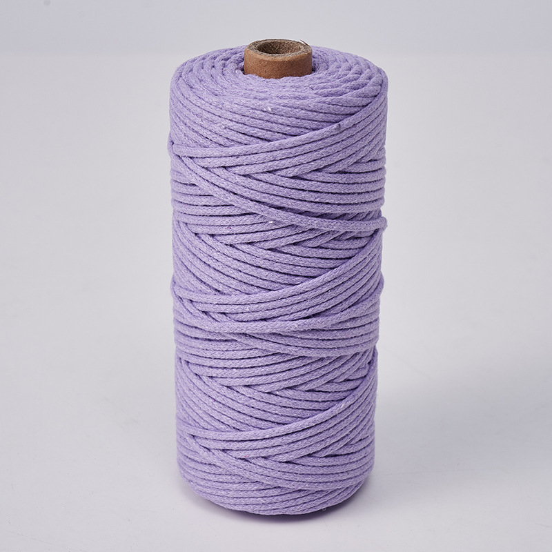 Cuerda de algodón con núcleo de 3mm, ropa de bricolaje, decoración de textiles para el hogar, cordón de algodón, cuerda tejida, tapicería de color, cuerda de algodón con corazón