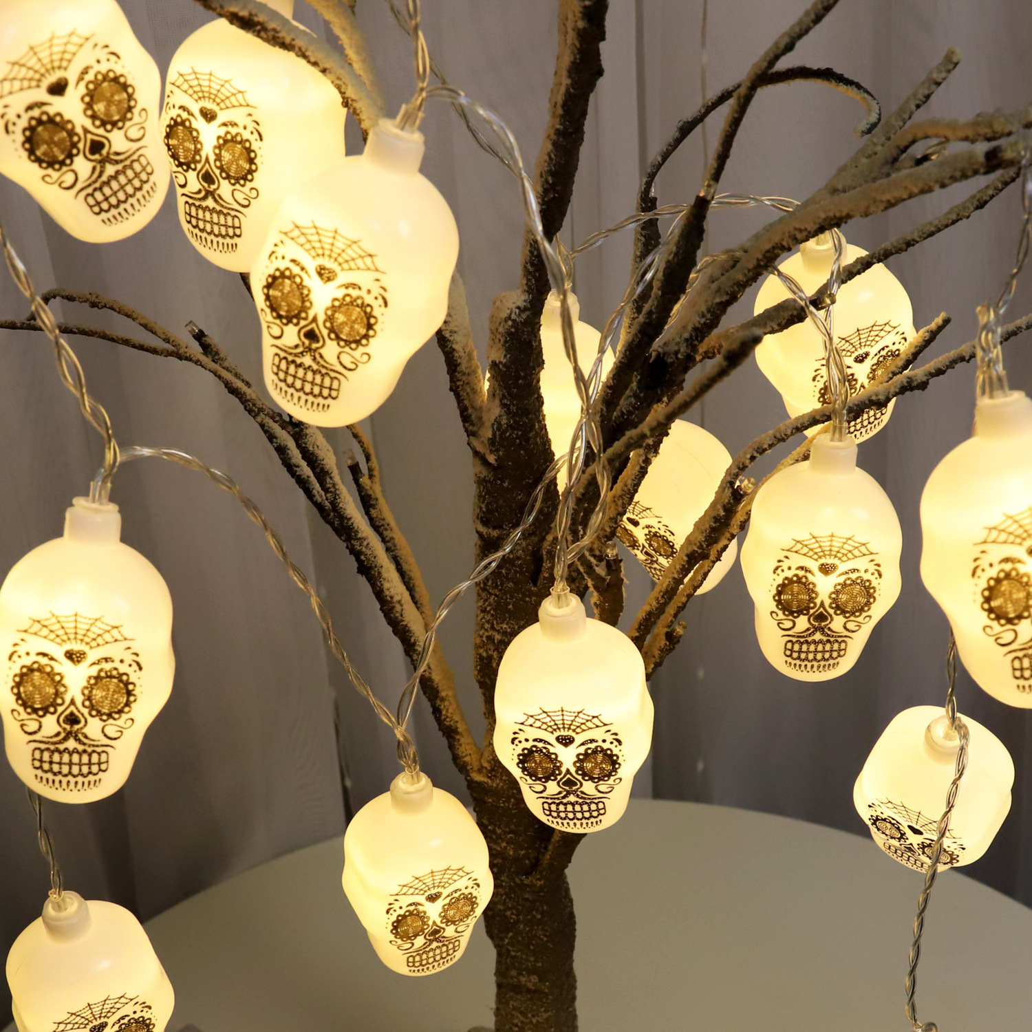 Guirnaldas de luces LED transfronterizas, guirnaldas de luces LED para Halloween, decoración exterior, luces LED de calabazas, luces decorativas para arreglos de escenas de Amazon.