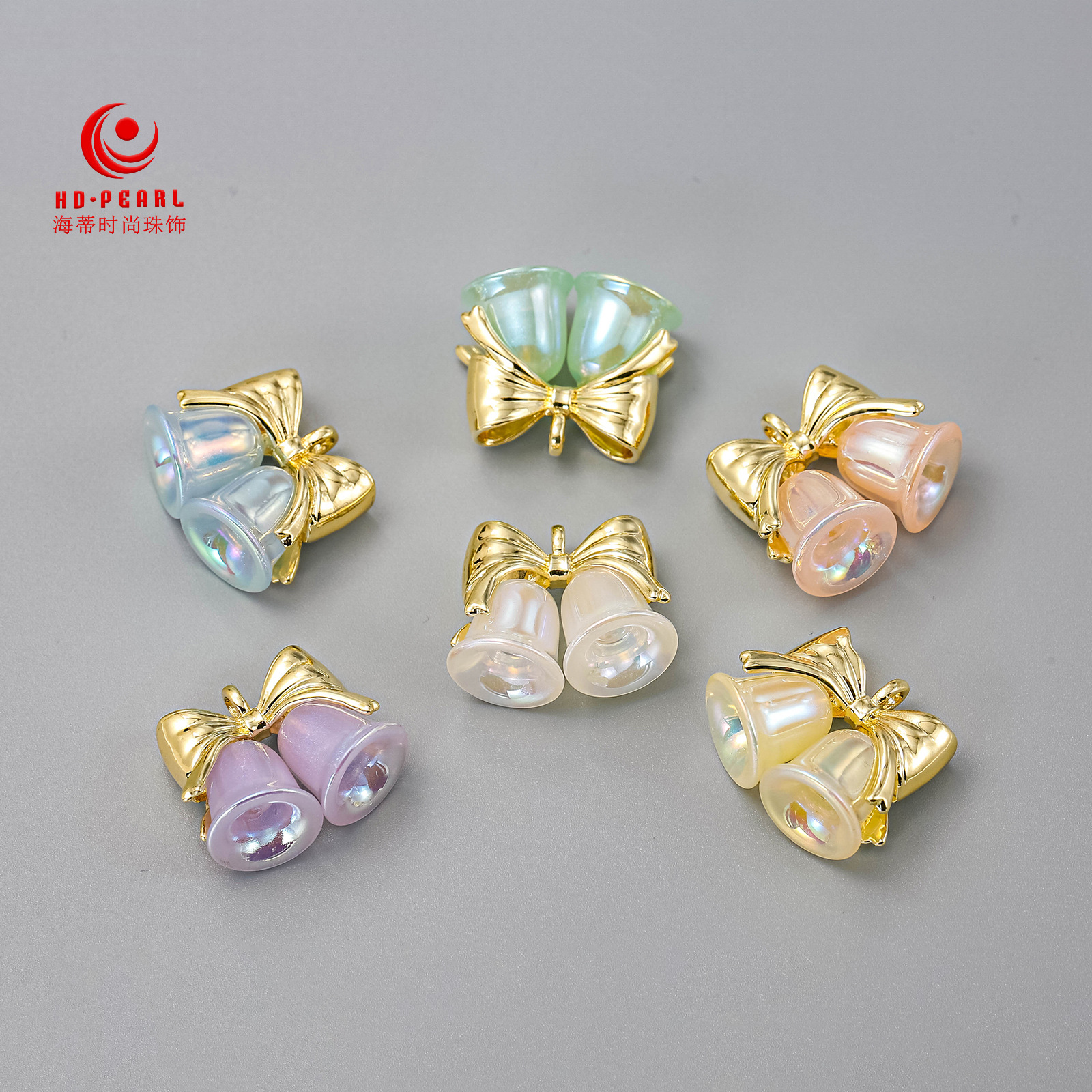 30 sirena Ji finas campanas chapadas en color diy cadena de teléfono móvil hecha a mano accesorios para el cabello sombreros accesorios con cuentas abs