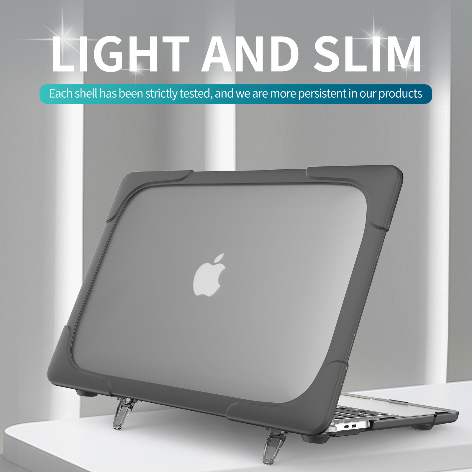适用苹果笔记本MacBook Air13保护壳15Pro16散热PC支架防摔磨砂壳-阿里巴巴