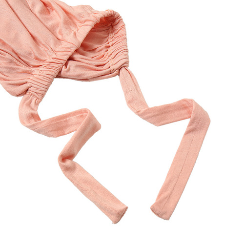 Cross-border best-selling modal elastic strap base cap, cotton skin-friendly drawstring adjustable solid color ethnic headscarf