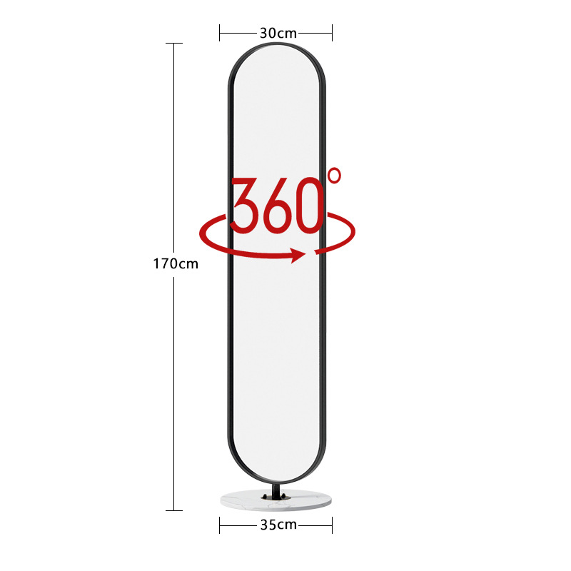 Espejo de piso de estilo de lujo ligero, espejo de cuerpo entero tridimensional de borde estrecho para dormitorio doméstico, espejo de cuerpo completo de niña de almacenamiento minimalista moderno