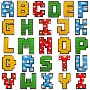 英文字母彩色刺绣章仔