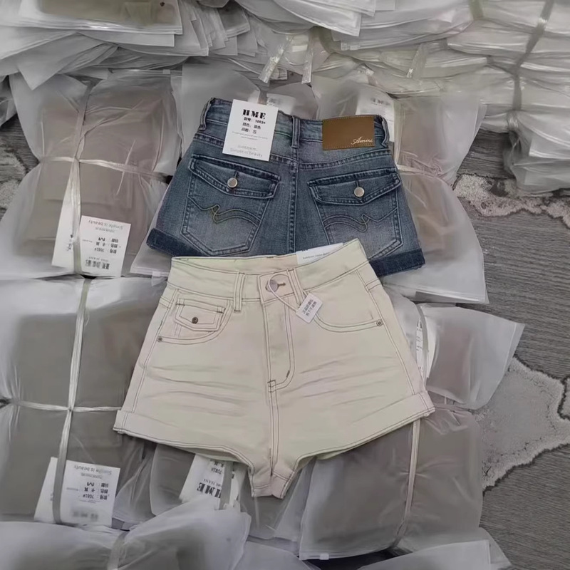 Factory Store High-Waisted Denim Shorts for Women, Loose Fit, 2026 Spring/Summer New Versatile Fashion Slimming Shorts 1003