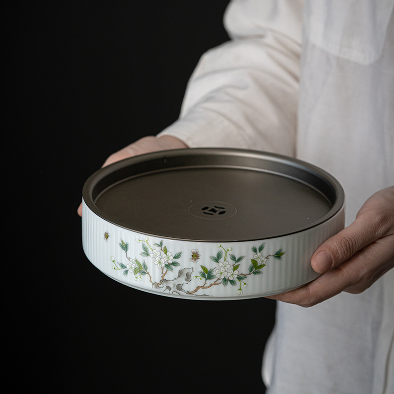 Tea Service Ceramic pot double-deck Impoundment tea tray originality Simplicity Kungfu Online tea set Storage