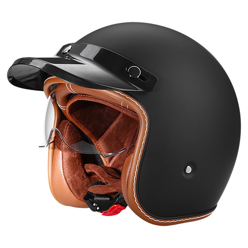 New Product Launch Cross-Border Dot Certified Retro Helmet Motorcycle Helmet Motorcycle Retro Helmet Autumn and Winter Half Helmet Multi-Color