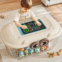 星優玩具収納ボックスプラスチック透明赤ちゃん衣類整理ボックス家庭用大容量厚手人形収納ボックス