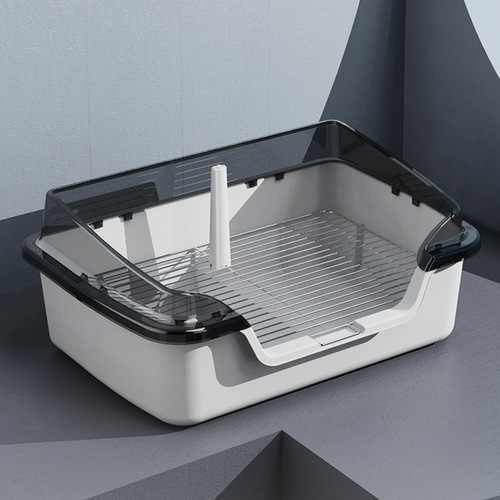 Dog toilet stainless steel grid dog potty pet dog poop basin anti-stepping on feces and anti-peeing pet dog toilet dog sand basin