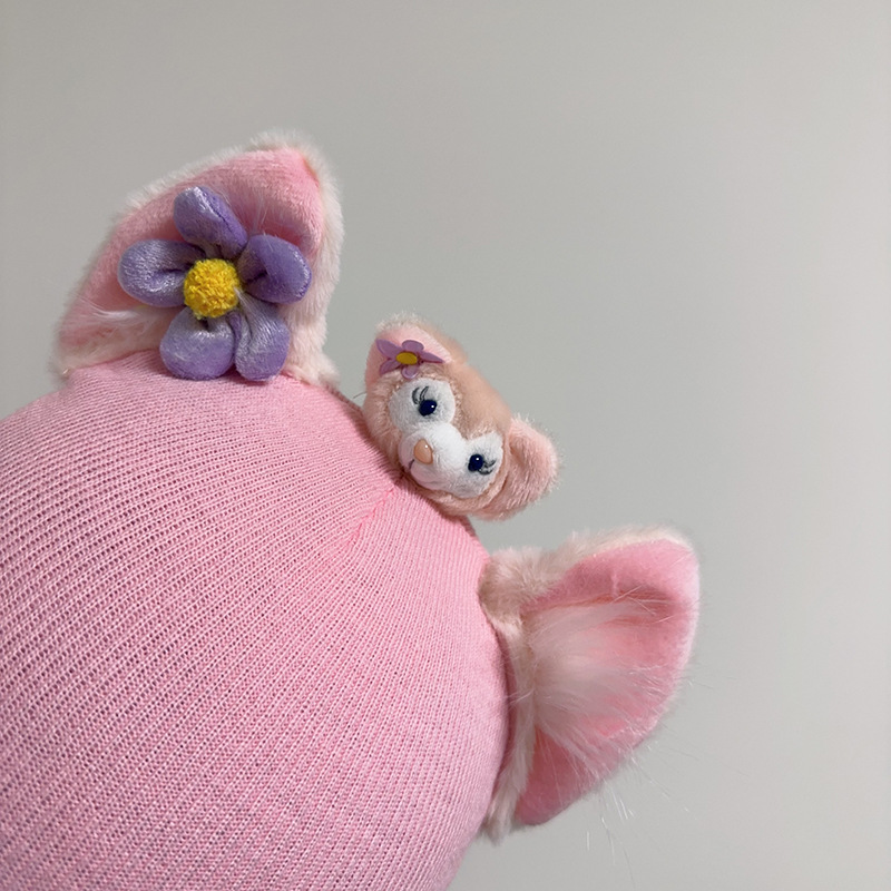 Cubierta de casco de esquí de dibujos animados lindo personalidad cálida placa única cubierta de casco de doble placa bicicleta muñeca cubierta decorativa a prueba de viento