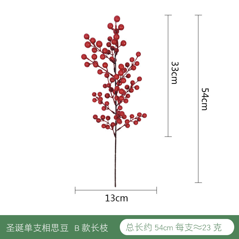 Aperitivo de Año Nuevo flor fortuna fruta artificial Holly arreglo floral de Navidad decoración mesa de comedor baya fruta roja Lovesick simulación de frijol Holly