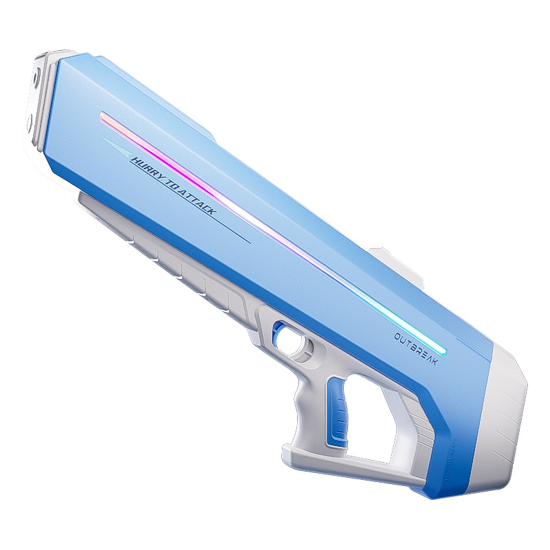 Pistola de agua eléctrica de pulso colorido transfronterizo para niños, absorción de agua automática, alta presión, potente alcance, juguetes para adultos de largo alcance