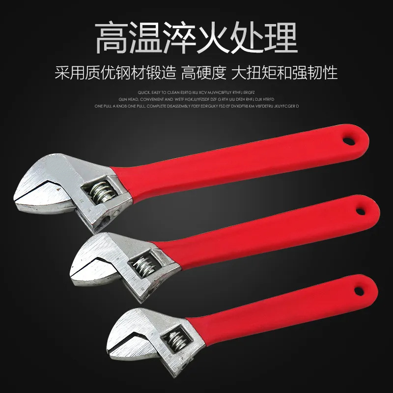 Llave móvil con aislamiento genuino Llave ajustable de 12 pulgadas Herramienta de llave flexible universal de 8 pulgadas con moldeo manual multifuncional